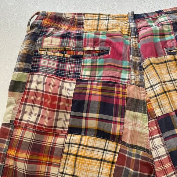J.Crew Vintage Madras Patchwork Shorts 33 Relaxed Fit | 100% Cotton – Flawed - Picture 4 of 15
